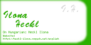 ilona heckl business card